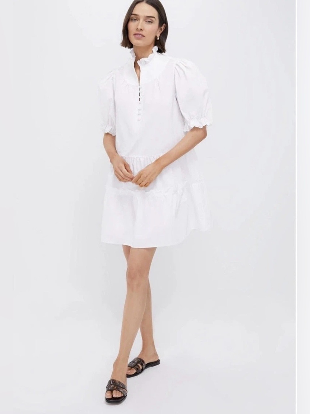 Tuckernuck POMANDER PLACE White Selena Mini Dress Size M NWT MSRP $148 Festival